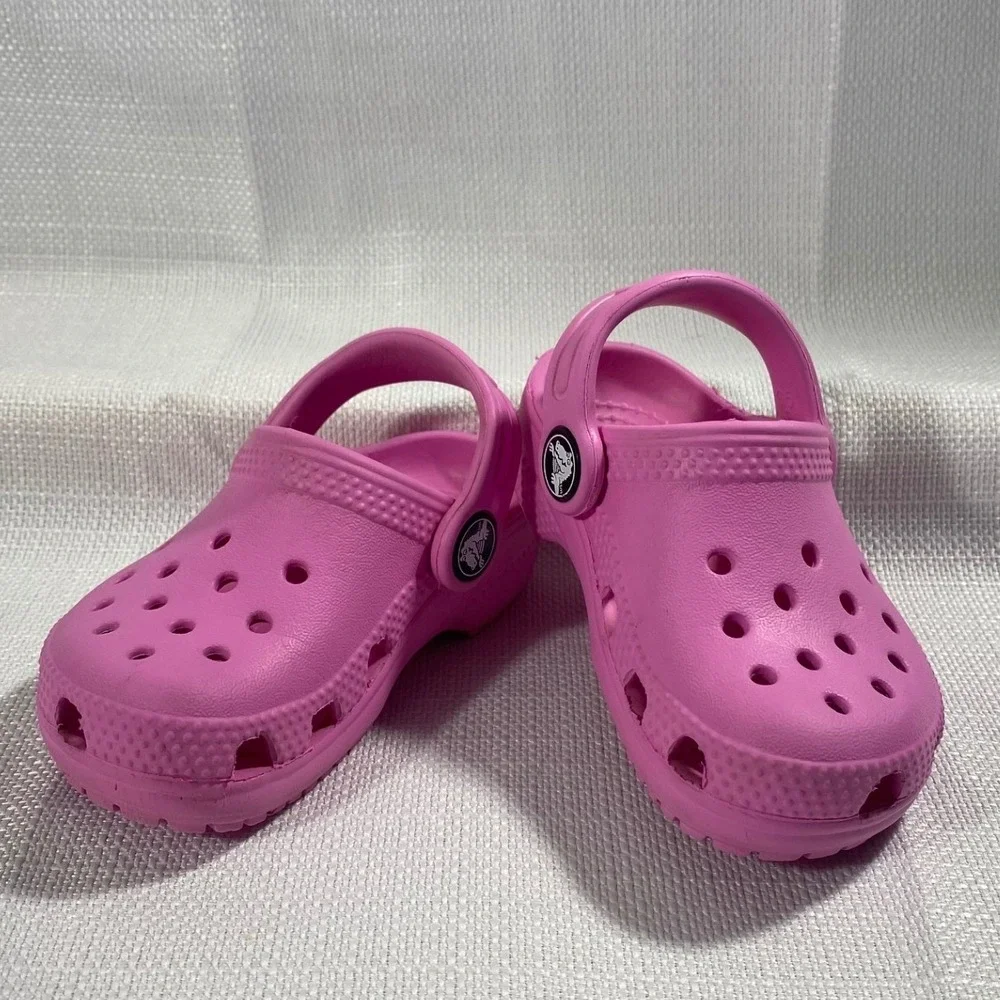 Crocs Classic Clog Toddler Girls Size 5 Pink Slip On Water Shoes 10001-6S0